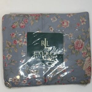 NWT Lauren Ralph Lauren Shelter Island Floral Queen Flat Sheet Bedding